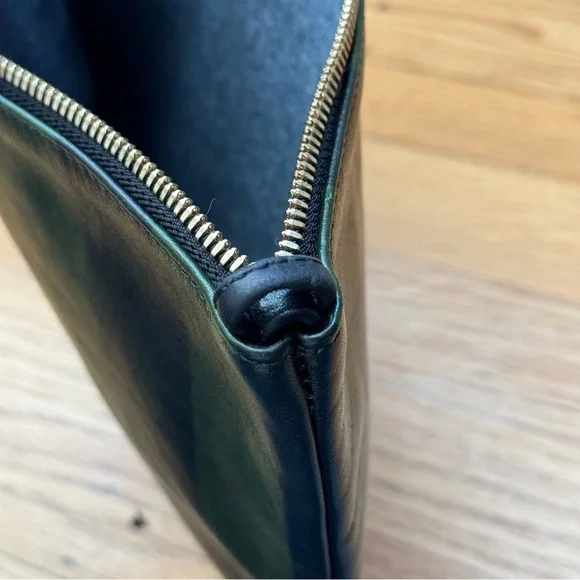 Clare V Green and Black Striped Flat Clutch - Picture 2 of 8